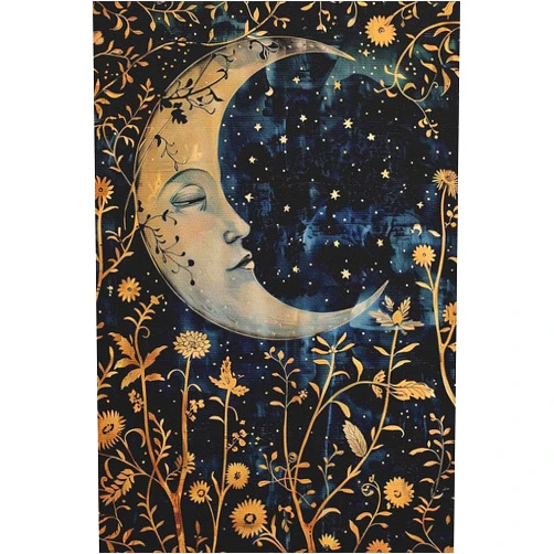 GUMITOON Moon Diamond Painting Kits for Adults, 5D Diamond Art Painting by Numbers Kits, DIY Moon Diamond Art Kits, Full Round Drill Diamond Paintings for Adults for Home Wall Decor, 12x16in