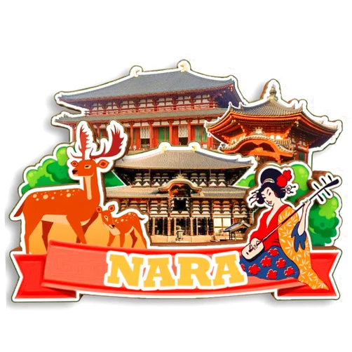 Tripsouv Nara Japan 3D Fridge Magnet Wooden City Travel Souvenir Refrigerator Stickers Home Kitchen whiteboard Decor