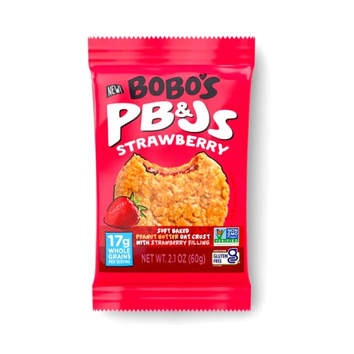 Bobo's Peanut Butter & Strawberry Jelly Oat Snack, 24 Count, Healthy Everyday Snack, a Satisfying Treat that Provides a Quick Energy Boost