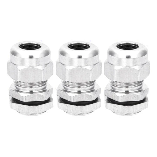 uxcell Cable Gland PG9 Stainless Steel Waterproof Cable Glands Joints Adjustable Connector for 4mm-8mm Dia Cable, Pack of 3