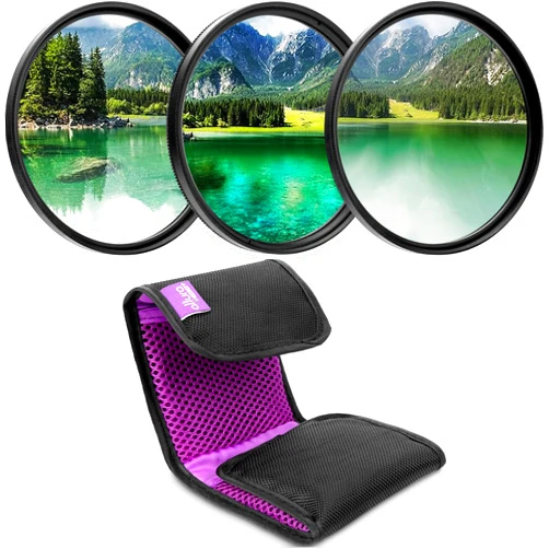 Altura Photo 55mm Lens Filter Kit - Multi-Coated UV Protector, CPL Polarizing and ND Neutral Density Filters + Case for Camera Accessories & Lenses
