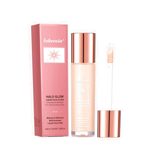 Iakerain Body Glow Shimmer Halo Glow Liquid Filter - Achieve a Natural Glossy Finish with this Lightweight, Blendable and Silky Smooth Cream Face Illuminator Makeup (#2)