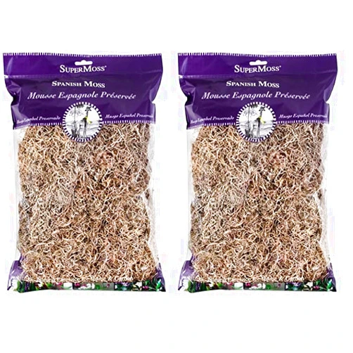 SuperMoss (26911 Spanish Moss Dried, Natural, 8 Ounces (Pack of 2)