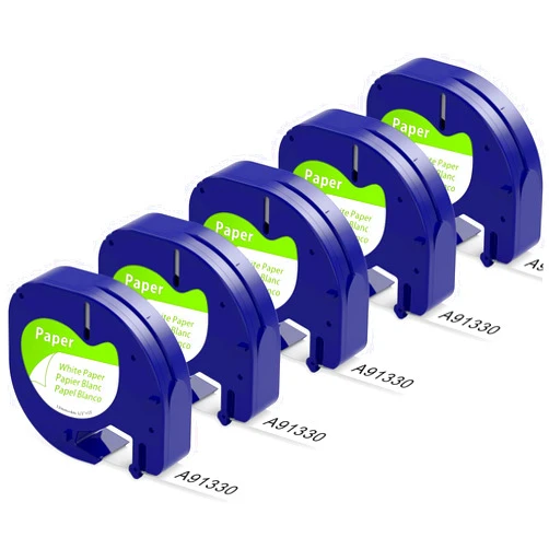 AONOMI Paper White Tape Replace for DYMO Label Maker Refills 91330, Compatible with Dymo Letratag Refills 1/2