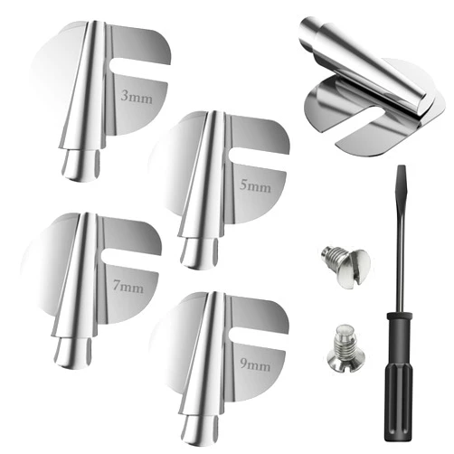 LorSou Sewing Rolled Hemmer Foot, 4 Sizes Wide Narrow Sewing Machine Presser Foot Set, Universal Sewing Machine Curved Hemming Foot Sewing Accessories(4Pcs 3/5/7/9mm)