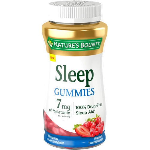 Nature's Bounty 7 mg Melatonin Gummies, Mixed Berry, 90 Count