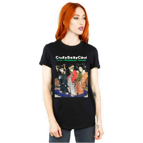 Absolute Cult TLC Women's Crazy Sexy Cool World Tour Boyfriend Fit T-Shirt