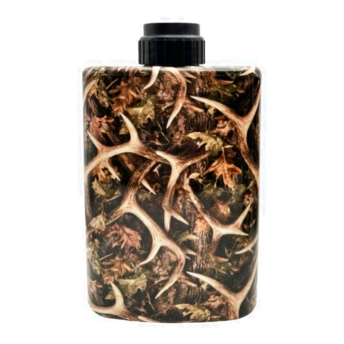 Mudjug Rack and Timber Stealth Travel Spittoon - Portable Spit Jug with Camo Deer Antler Design, Spill-Resistant, Deep Funnel, Fits in Pocket, Durable and Leak-Proof for On-The-Go Use