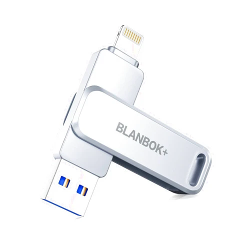 BLANBOK+ MFi Certified Flash Drive 256GB for iPhone USB Memory Stick Thumb Drives High Speed USB Stick,Photo Stick External Storage for iPhone/iPad/Android/PC