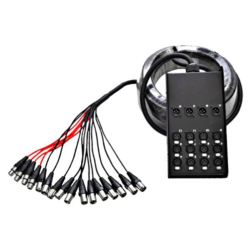 Seismic Audio Speakers 12 Channel Low Profile XLR Send Circuit Board Snake Cable, XLR Splitter Cable, 50 Feet