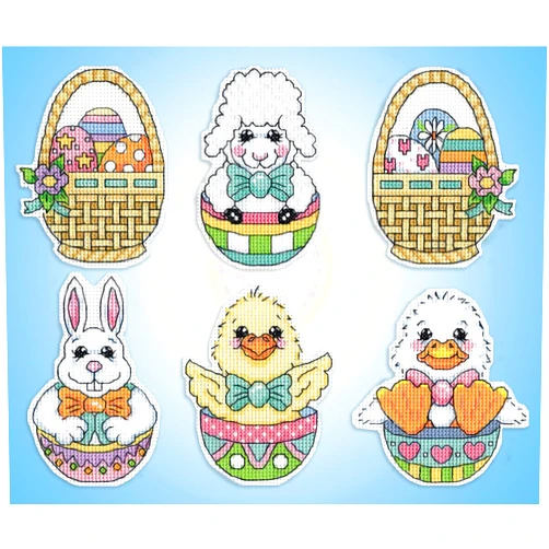 Design Works Crafts Inc. Easter Counted Cross Stitch Ornament Kit - Set/6