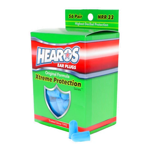 HEAROS Xtreme Protection Series Ear Plugs, Blue, 56 Pair