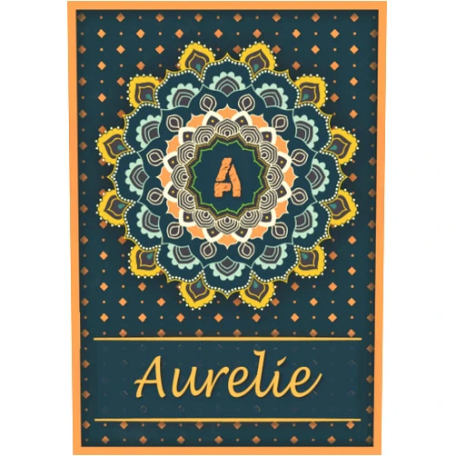 Ivy rF Lia Publishing Aurelie: Carnet de notes A5 | Prénom personnalisé Aurelie | Monogramme A | Cadeau d'anniversaire pour fille, femme, maman, copine, sœur | Mandala | ... Format A5 (14.8 x 21 cm) (French Edition)