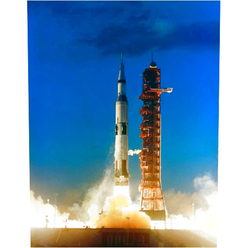 Home Comforts Apollo Saturn V 5 Rocket Launch American Vivid Imagery Laminated Poster Print-20 Inch by 30 Inch Laminated Poster With Bright Colors And Vivid Imagery