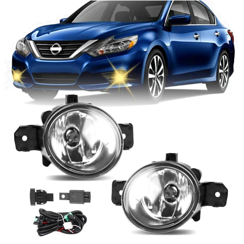 Misakomo Fog Lights Compatible with Nissan Altima 2007-2018 / Nissan Pathfinder 2013-2018 / Nissan Versa 2012-2019, Front Fog Lamp Kit with Switch & Wiring, Replaces NI2592122 NI2593122