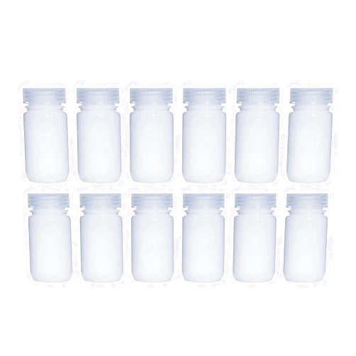 LUERFLEX 60ML 2OZ Nature Wide Mouth PP Reagent Bottles with PP Caps Pack of 20