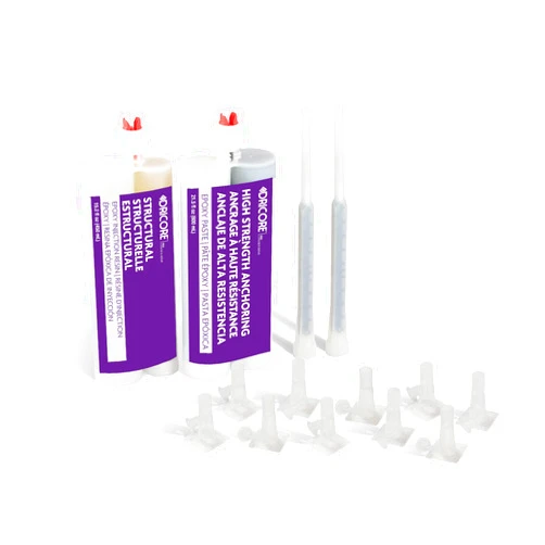 DRICORE PRO Concrete Repair Structural Epoxy Injection Resin Kit (10') | Best All in One Set with Injectable Filler for Repairing Cracked Foundations, Walls, Basements, Cement Structures