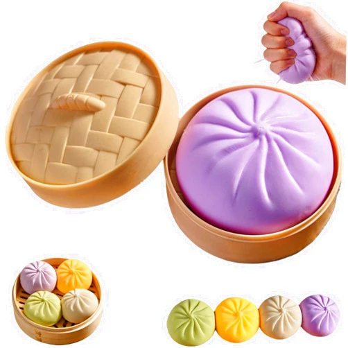 Generic Giant Glitter Dumpling, Giant Dumpling Squish-y, Mega Rainbow Dumplings, Large Stress Relief Sensory Ball for Adults & Kids, Anxiety Relief Fidget Toy, Soft Squeeze Decompression Dough