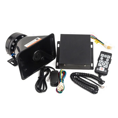 YHAAVALE 9200E Amplifier Police Siren & Black Siren Speaker,DC12V 100W Multi-Tones Wired Handheld Microphone Loudspeaker Emergency Warming PA System for Truck Vehicles
