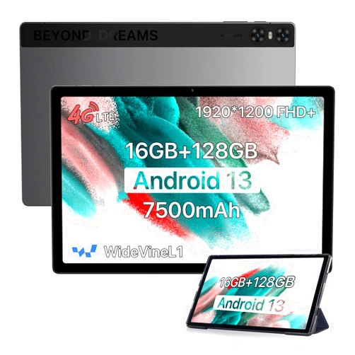 UMIDIGI A13 Tab (16+128GB),Android 13 Tablets 10.5 inch FHD Display Android Tablet, 7500 mAh Mega Battery Gaming Tablet, 8MP+13MP Camera Tablet, Support 1 TB Expandable Tablets