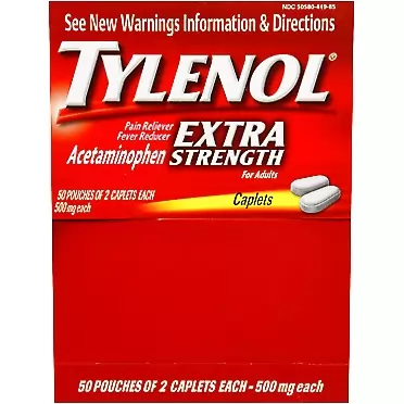 Tylenol Pain Reliever/Fever Reducer, 100 Count