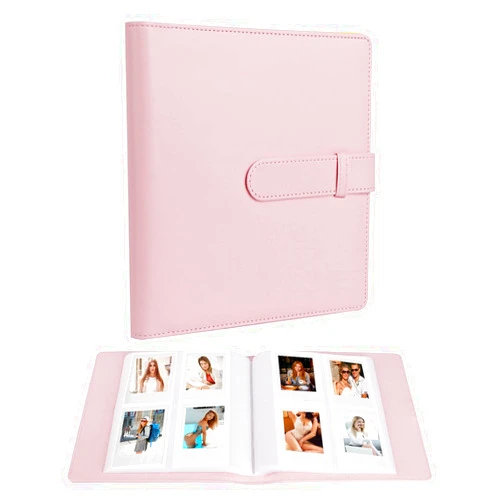 Ruibytree 256 Pockets Photo Album for Fujifilm Instax Mini LiPlay 12 11 9 8 40 Evo 7S Instant Camera/Mini Link Printer, Polaroid Snap Touch PIC-300 Z2300 Mint Zip Instant Camera Printer(Baby Pink)