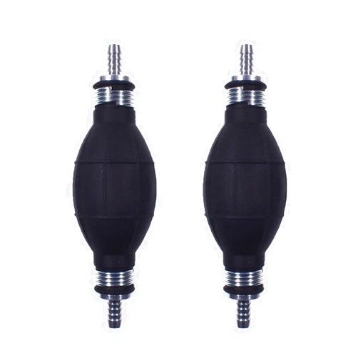 NAVARME 2Pcs Bulb Type Rubber Fuel Transfer Vacuum Fuel Line One Way Fuel Valve Fuel Pump Line Hose Hand Primer Gasoline Petrol Diesel Pump For Marine Boat 6mm 9001080A (5/16)