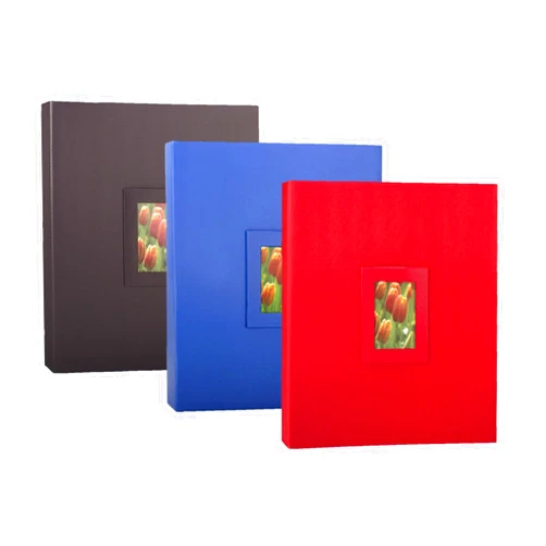 KVD Albums 4x6 Photo Album, Fits 320 Pictures with Window Frame Cover Asst 3pk