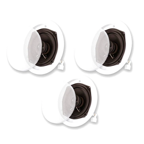 Acoustic Audio by Goldwood Acoustic Audio R191 in Ceiling/in Wall 3 Speaker Set 2 Way Home Theater 600 Watt R191-3S