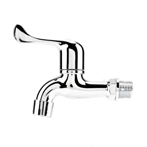 POCREATION Single Cold Water Tap, Washing Machine Faucet Sink ABS Plastic Basin Water Tap for Laundry Bathroom Washing Machine Mop Pool Tub(Tail Handle)