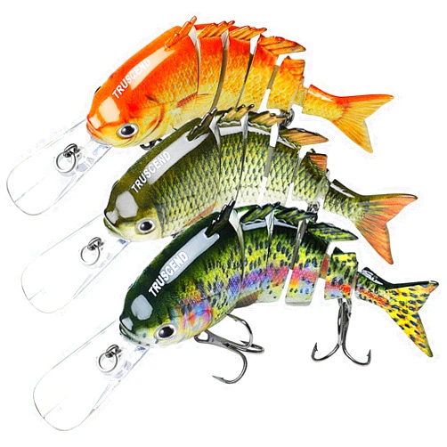 TRUSCEND Fishing Lures for Freshwater and Saltwater, Lifelike Swimbait for Bass Trout Crappie, Slow Sinking Bass Fishing Lure, Amazing Fishing Gifts for Men, Must-Have for Family Fishing Gear