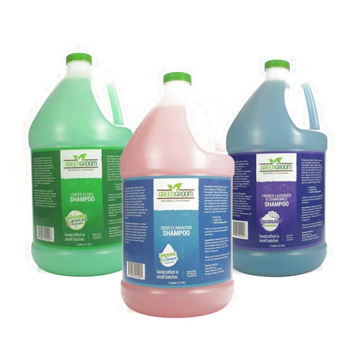 GreenGroom Green Groom Premium All Natural Dog Shampoo Bundle | Odor Eliminator Shampoo, Green Clean Shampoo, and French Lavender and Chamomile Shampoo