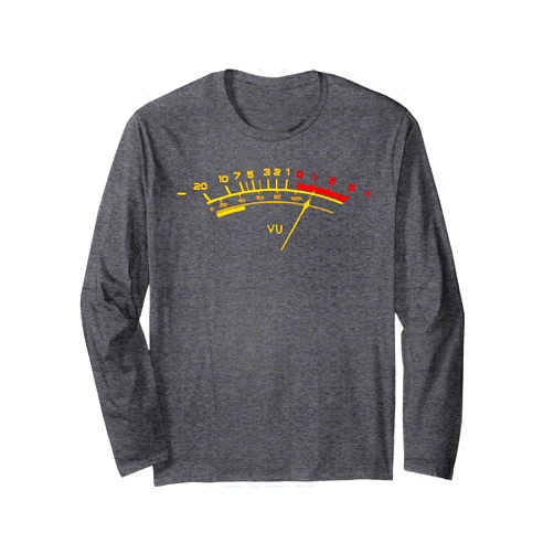 Funny VU Meter Sound Level Tee Shirt VU Meter Sound Level Studio Long Sleeve T-Shirt