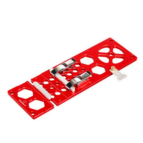 Brand DDWT Upgraded 340mm Track Saw Square Right Angle Circular Saw Guide Rail Angle Stop Accessories Compatible with Festool and Makita Guide Rail (Red)