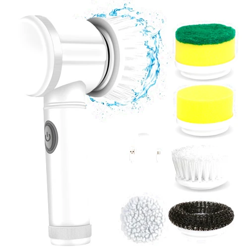 LEKISHE Electric Spin Scrubber Cordless Tub,Shower Tile Scrubber,Floor Scrubber for Cleaning with 5 Replaceable Heads for Bathroom Floor Window Kitchen