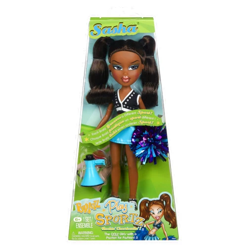 Bratz Play Sportz Sasha Fashion Doll with Accessories, Cheerleading