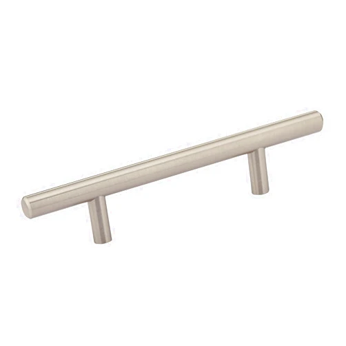 Richelieu Hardware BP30596195 Washington Collection 3 3/4-inch (96 mm) Center-to-Center Brushed Nickel Modern Cabinet and Drawer Bar Pull Handle for Kitchen, Bathroom, and Furniture