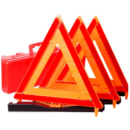 CARTMAN 3 Pack Warning Triangle DOT Approved Identical to United States FMVSS 571 125 Reflective Warning Road Safety Triangle Kit