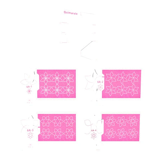 Quimarale 4 Pieces Free Motion Quilting Rulers and Templates with 1 Pieces Quilting Frame Acrylic Quilting Supplies Hexagon Quilting Templates for Machine Quilting with Instruction (6A Design)