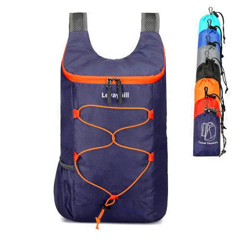 Levayhill 16L Hiking-Daypack Lightweight-Foldable Travel-Backpack Water-Resistant Camping Outdoor Packable Easy Carry-on Bag (Dark Blue)