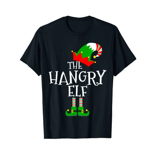 The Christmas Family Elf Pajama Gift Xmas Apparel Funny The Hangry Elf Matching Family Group Gift Christmas T-Shirt