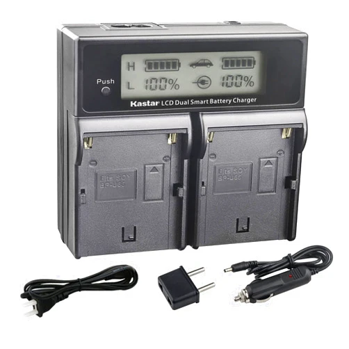 Kastar BP-U90 CH04 Dual Fast Charger Compatible with Sony BP-U30 BP-U60 BP-U60T BP-U66 BP-U65 BP-U68 BP-U70 BP-U90 BP-U95 BP-U96 BP-U98 BP-U100 Battery, BC-U1 BC-U2 BC-CU1 Charger