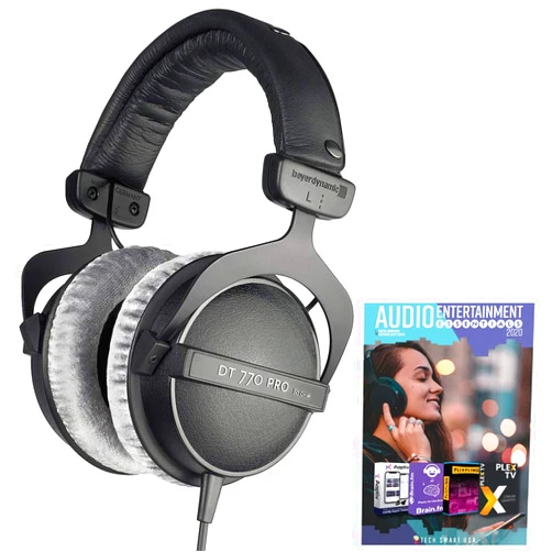 beyerdynamic DT 770 PRO 80 Ohm Over-Ear Studio Headphones Bundle with Tech Smart USA Audio Entertainment Essentials
