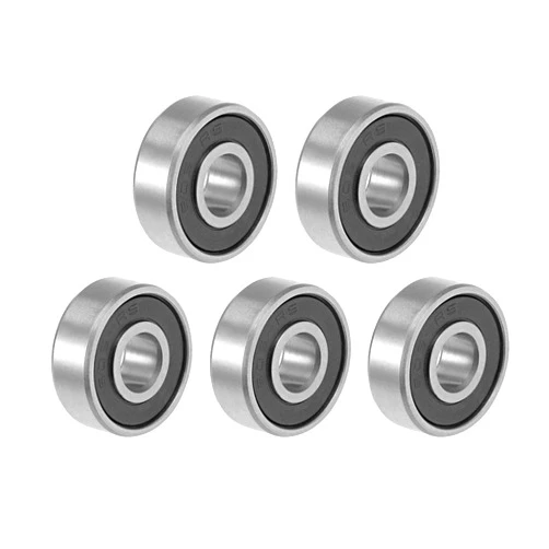 uxcell 606-2RS Deep Groove Ball Bearing 6x17x6mm Double Sealed ABEC-3 Bearings 5-Pack
