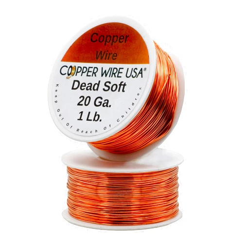 Copper wire USA Copper Wire Dead Soft 1 Lb Spool (20 Ga / 315 Ft.)