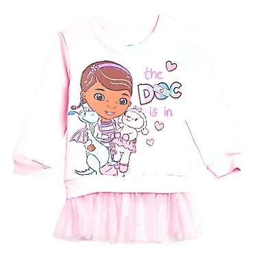 Disney Doc McStuffins Costume Pullover Sweater with Tulle Ruffles Pink Doc Mcstuffins 6/6X