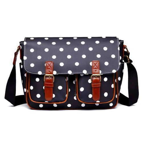 Miss Lulu Women Handbags Oilcloth School Printing Cross Body Satchel Shoulder Hand Cross Body Messenger Bags