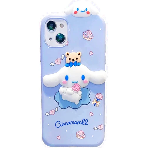 SMAIGE Compatible with iPhone 12 Mini Case 5.4 Inch, Shock-Absorption Anti-Scratch Bumper Grily Case Cover, Cute Kawaii Anime Cartoon Cina-moroll Design for Kids Teens Girls Women
