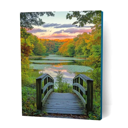 JAXEELUNS Bridge Diamond Art Kits for Adults Landscape Diamond Painting 8x16Inch, Dimond Color By Numbers for Adults, 5D DIY Rhinestones Cross stitch Embroidery Kit for House Wall Art Room Decor Gifts JXL1-1762