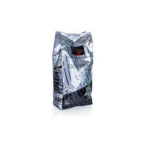 Valrhona Dark Chocolate - 55% Cacao - Equatoriale Noire - 6 lbs 9 oz bag of feves